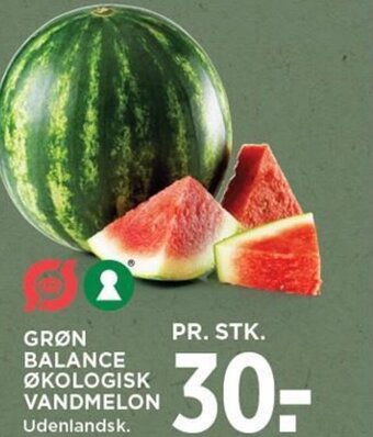 MENY GRØN BALANCE ØKOLOGISK VANDMELON tilbud