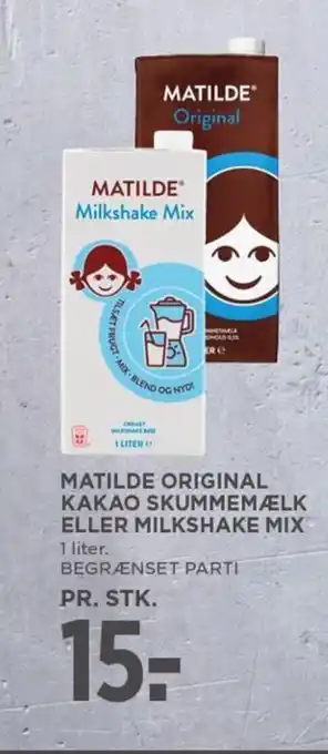 MENY MATILDE ORIGINAL KAKAO SKUMMEMÆLK ELLER MILKSHAKE MIX tilbud
