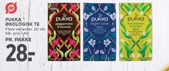 MENY PUKKA ØKOLOGISK TE tilbud