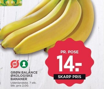 MENY GRØN BALANCE ØKOLOGISKE BANANER tilbud