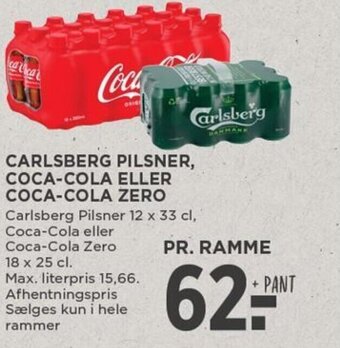 MENY CARLSBERG PILSNER, COCA-COLA ELLER COCA-COLA ZERO tilbud