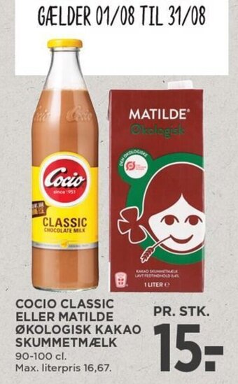 MENY COCIO CLASSIC ELLER MATILDE ØKOLOGISK KAKAO SKUMMETMÆLK tilbud
