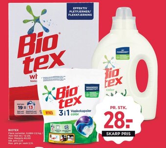 MENY BIOTEX tilbud