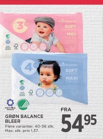 MENY GRØN BALANCE BLEER tilbud