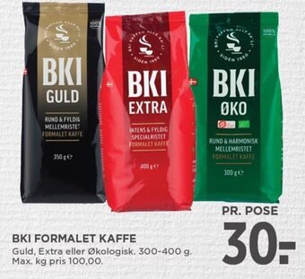 MENY BKI FORMALET KAFFE tilbud