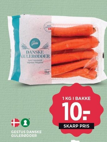 MENY GESTUS DANSKE GULERØDDER tilbud