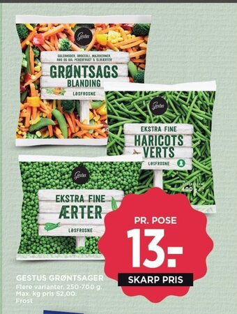 MENY GESTUS GRØNTSAGER tilbud