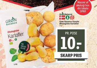 SPAR Grøn Balance Danske Økologiske Kartofler tilbud