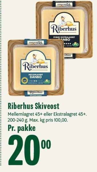 Min Købmand Riberhus Skiveost tilbud