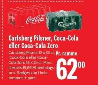 Min Købmand Carlsberg Pilsner, Coca-Cola eller Coca-Cola Zero tilbud