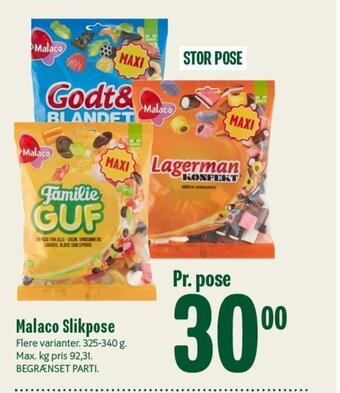 Min Købmand Malaco Slikpose tilbud
