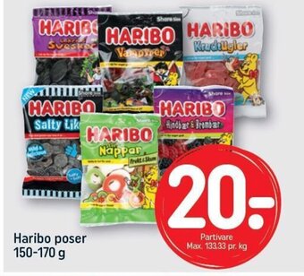 REMA 1000 Haribo poser 150-170 g tilbud