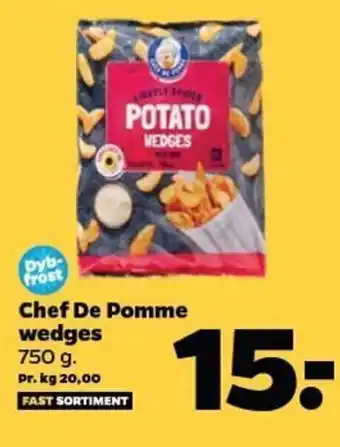 Netto Chef De Pomme wedges 750 g. tilbud