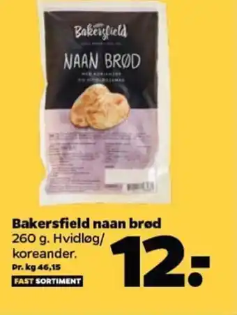 Netto Bakersfield naan brød 260 g. tilbud