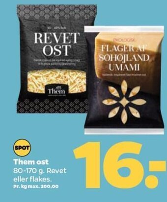 Netto Them ost 80-170 g. tilbud