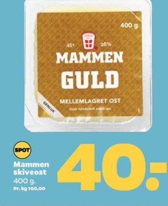 Netto Mammen skiveost 400 g. tilbud