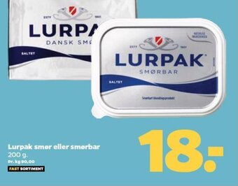 Netto Lurpak smør eller smørbar 200 g. tilbud