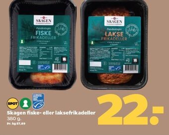 Netto Skagen fiske- eller laksefrikadeller tilbud