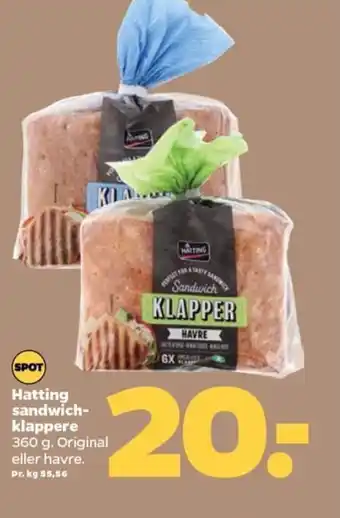 Netto Hatting sandwich- klappere tilbud