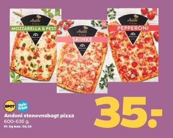 Netto Andoni stenovnsbagt pizza 600-635 g. tilbud