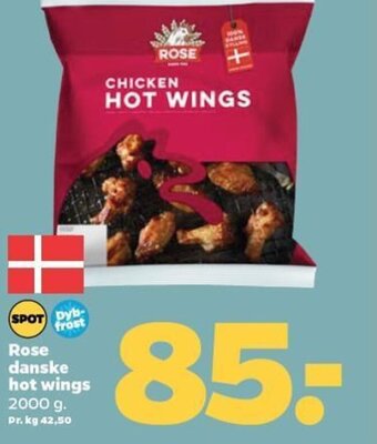 Netto Rose danske hot wings 2000 g. tilbud