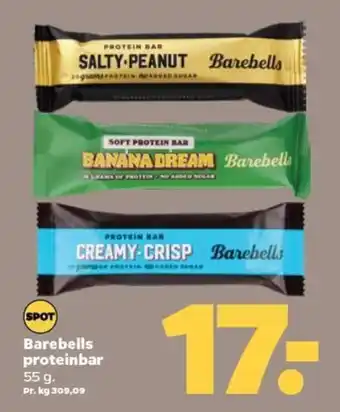 Netto Barebells proteinbar 55 g. tilbud