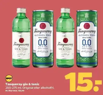 Netto Tanqueray gin & tonic 250-275 ml. tilbud