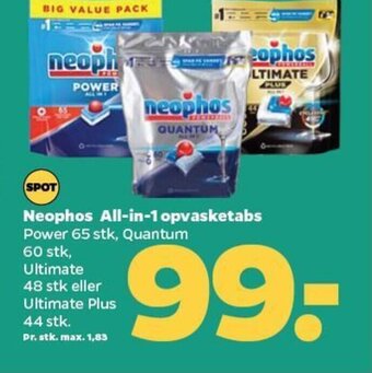 Netto Neophos All-in-1 opvasketabs tilbud