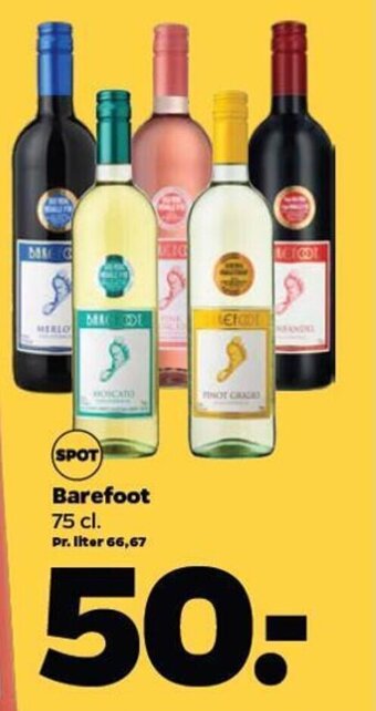 Netto Barefoot 75 cl. tilbud