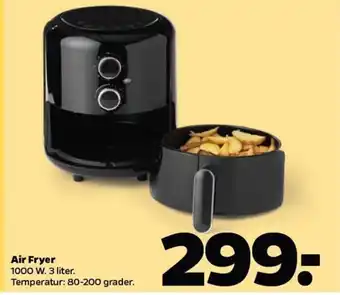 Netto Air Fryer 1000 W. 3 liter. Temperatur: 80-200 grader. tilbud