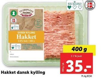 Lidl Hakket dansk kylling tilbud
