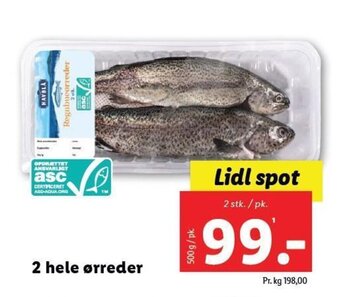 2 hele ørreder