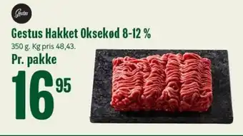 Min Købmand Gestus Hakker Oksekød 8-12% 350g tilbud