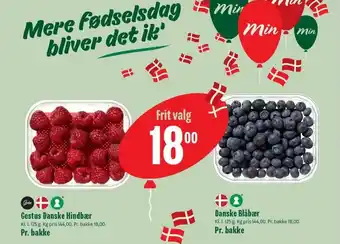 Min Købmand Gestus Danske Hindbær, Danske Blåbær tilbud