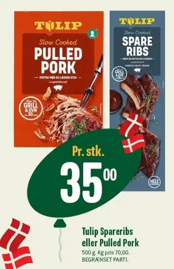 Min Købmand Tulip Spareribs Eller Pulled Pork 500g tilbud