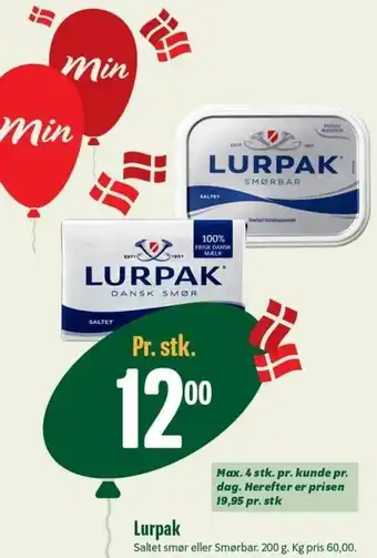 Min Købmand Lurpak 200g tilbud