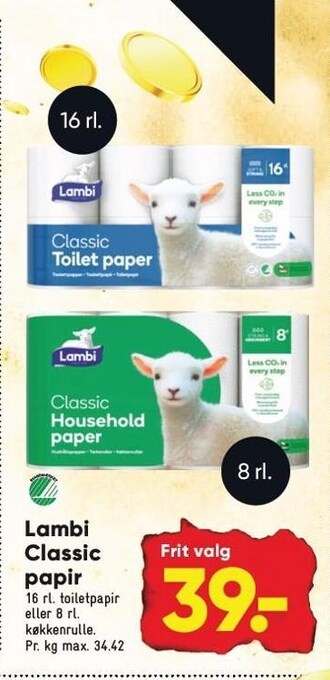 Bilka Lambi classic papir tilbud