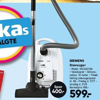 Bilka Siemens støvsuger tilbud