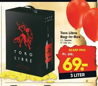 Toro libre bag-in-box