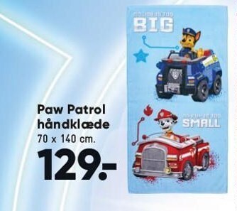 Paw patrol håndklæde