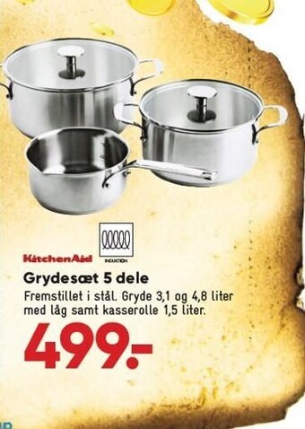 Bilka Grydesæt 5 dele tilbud