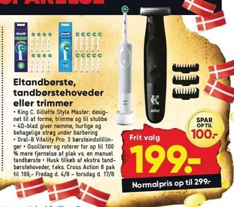 Bilka Eltandbørste, tandbørstehoveder eller trimmer tilbud