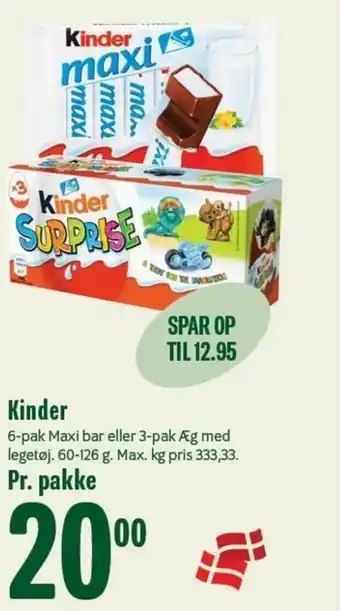 Min Købmand Kinder 60-126g tilbud