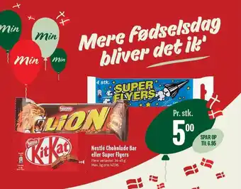 Min Købmand Nestlé Chokolade Bar Eller Super Flyers 34-45g tilbud