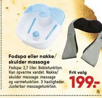 Fodspa eller nakke/skulder massage