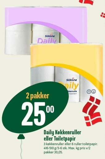 Min Købmand Daily Køkkenruller Eller Toiletpapir tilbud