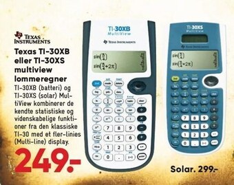 Texas ti-30xb eller ti-30xs multiview lommeregner