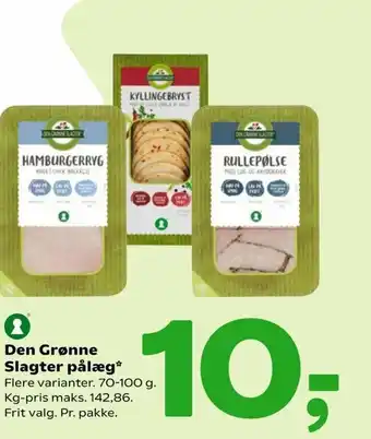 Coop 365 Den Grønne Slagter Pålæg 70-100g. tilbud