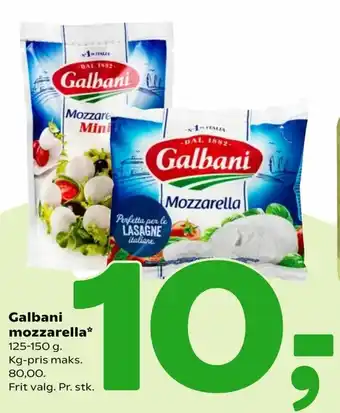Coop 365 Galbani Mozzarella 125-150 g tilbud