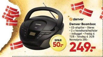 Bilka Denver boombox tilbud